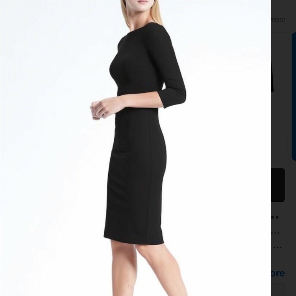 NWT Banana Republic Sheath Dress Black, 8P